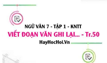 Viết đoạn văn ghi lại cảm xúc sau khi đọc một bài thơ 4 chữ hoặc 5 chữ trang 50 lớp 7 Kết nối tri thức tập 1